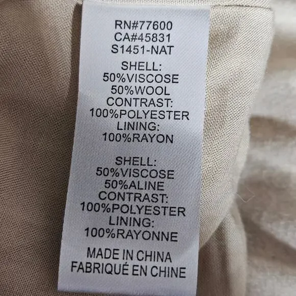 Saltwater Luxe Cream Flux Vegan Fur Jacket Size Small - Picture 4 of 4